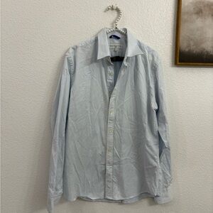 Teddy Stratford Button Up Shirt Mens 3 (M/L) Stripe Button Zip Fit Preppy